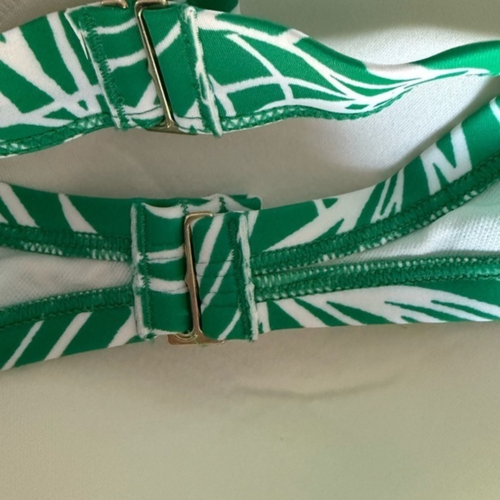 Tabitha Brown x Target Halter Tie Bikini Top Green White Print Sz 3X 24W-26W NWT - Picture 6 of 7